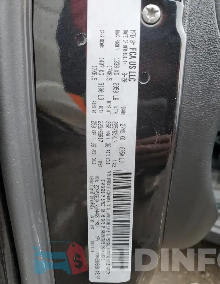 2C4RDGEG4LR204465 Photo# 13