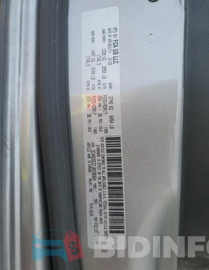 2C4RDGEG7JR238364 Photo# 13