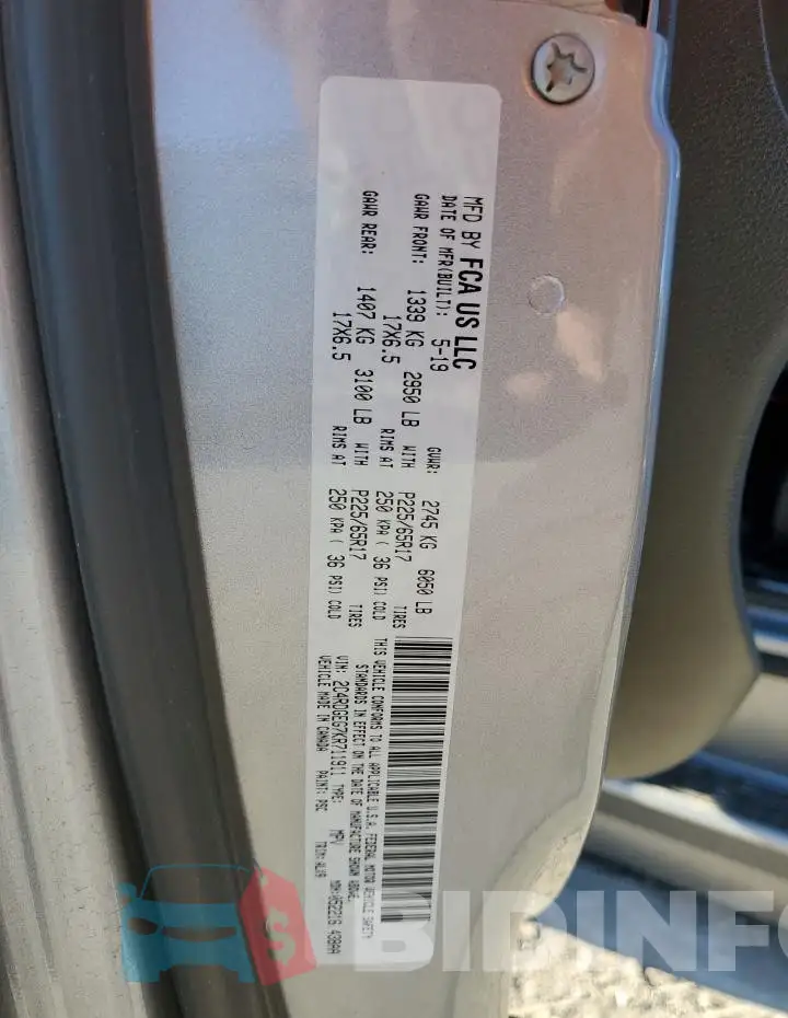 2C4RDGEG7KR711911 Photo# 13