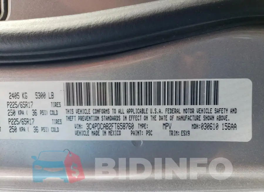 3C4PDCAB2FT658760 Photo# 14