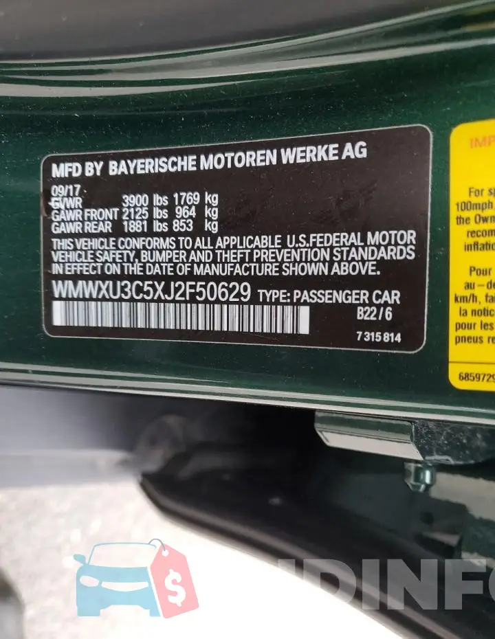WMWXU3C5XJ2F50629 Photo# 12