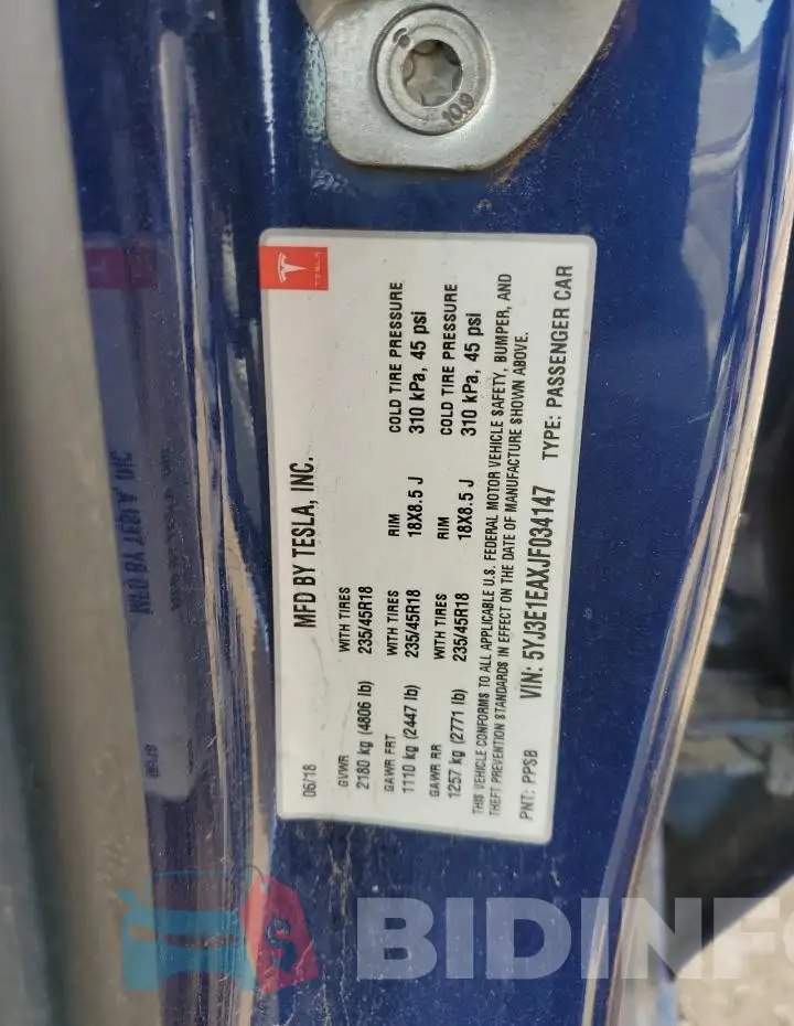 5YJ3E1EAXJF034147 Photo# 12