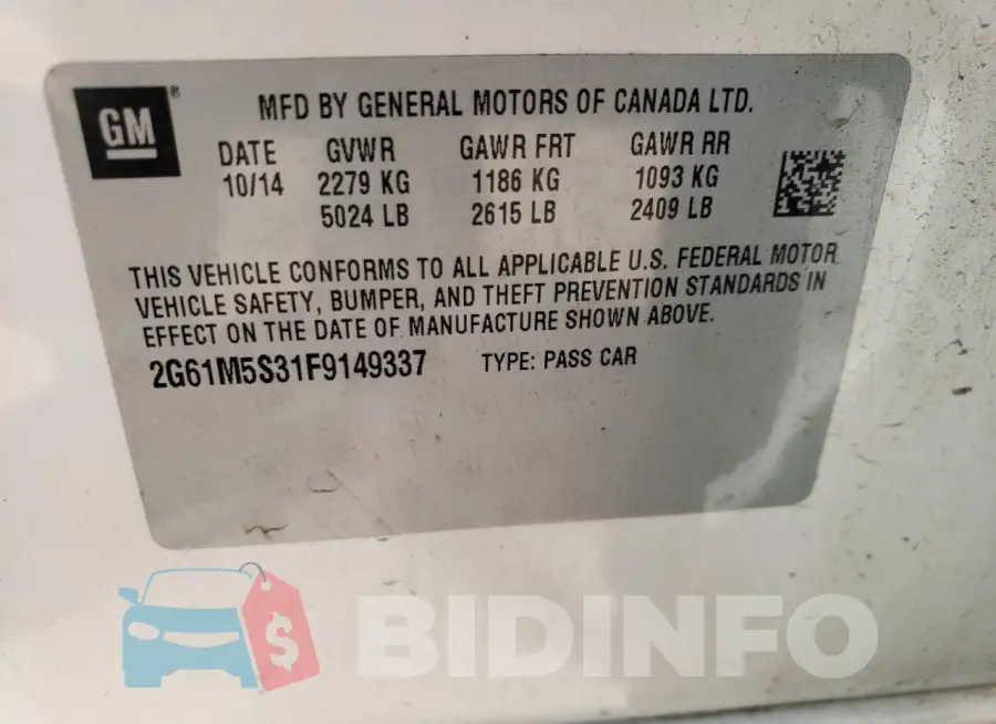 2G61M5S31F9149337 Photo# 12