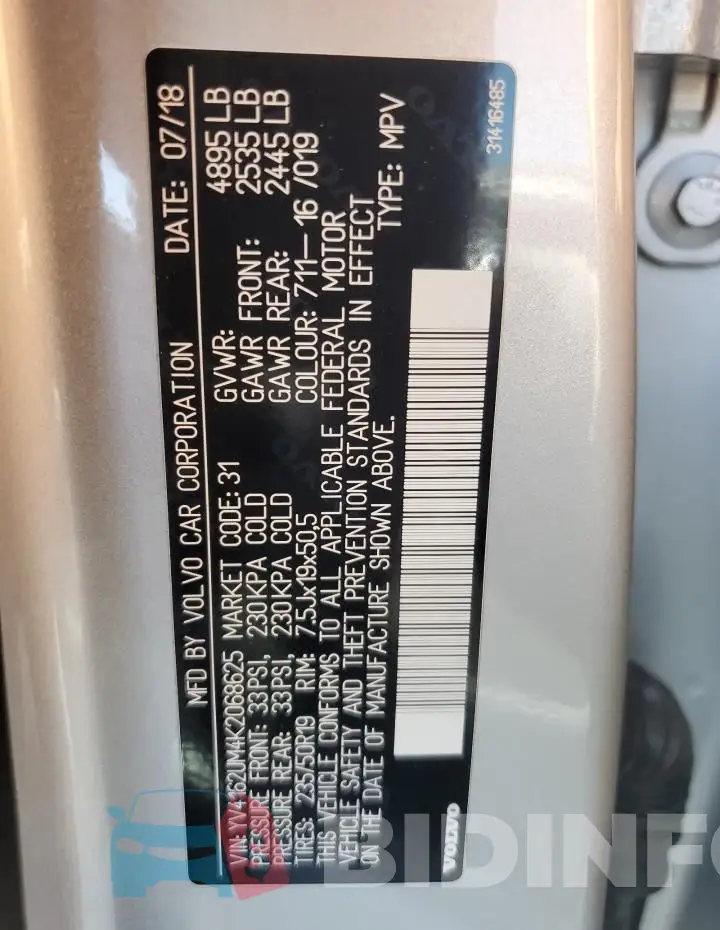 YV4162UM4K2068625 Photo# 12