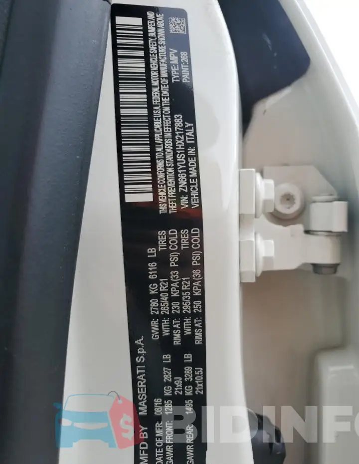 ZN661YUS1HX217883 Photo# 13