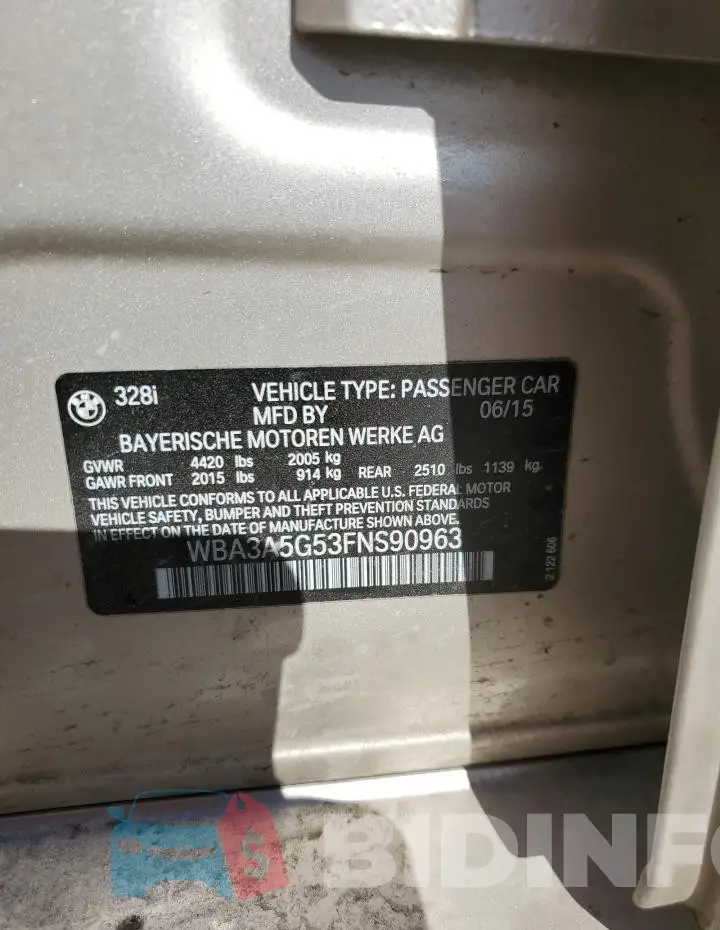 WBA3A5G53FNS90963 Photo# 12