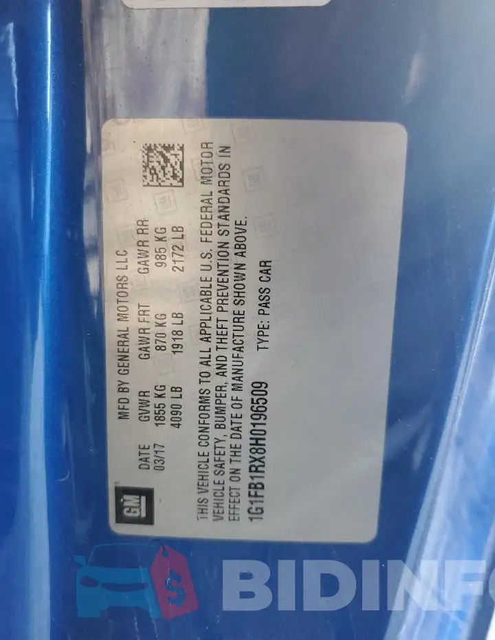 1G1FB1RX8H0196509 Photo# 12