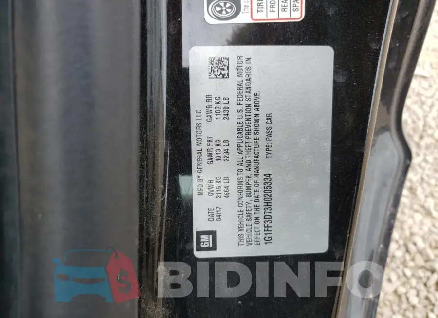 1G1FF3D73H0205334 Photo# 12