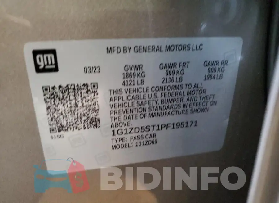 1G1ZD5ST1PF195171 Photo# 12