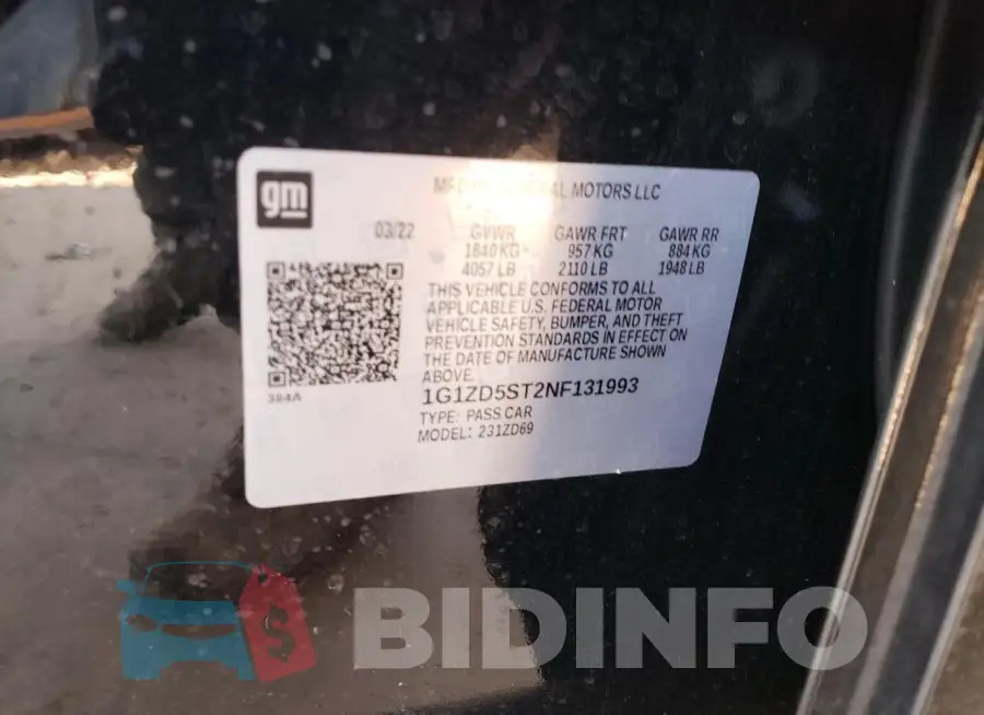 1G1ZD5ST2NF131993 Photo# 12
