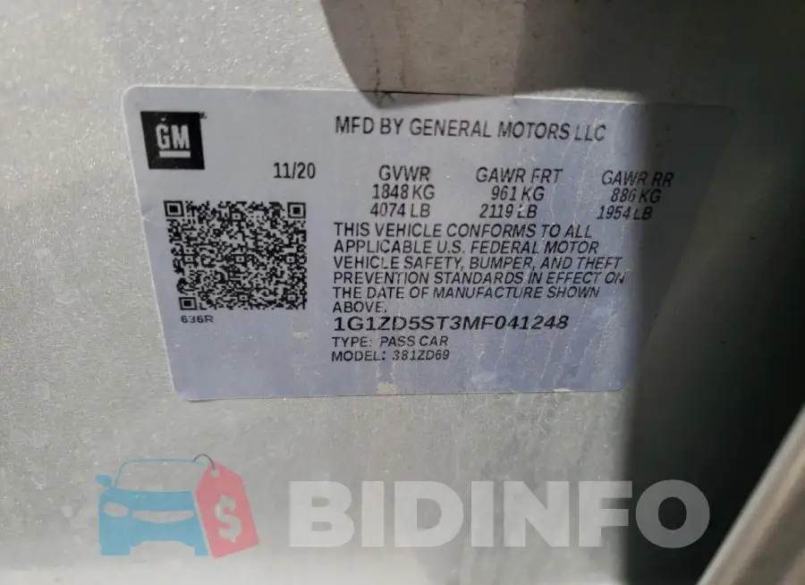 1G1ZD5ST3MF041248 Photo# 12