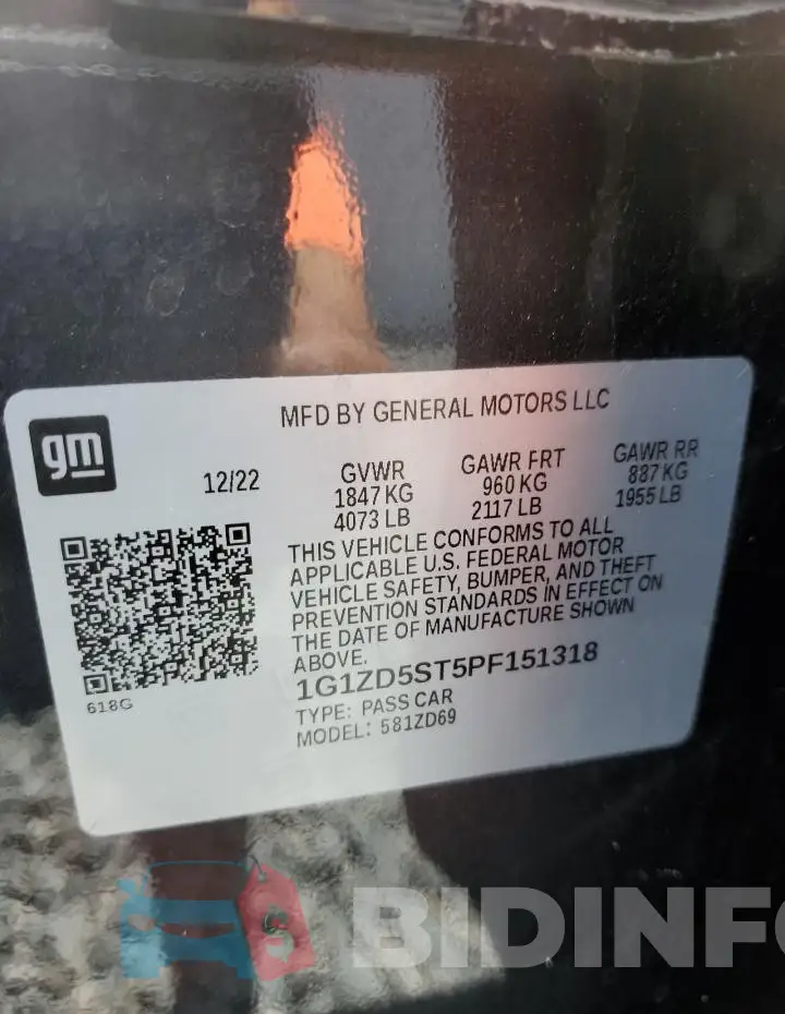 1G1ZD5ST5PF151318 Photo# 12