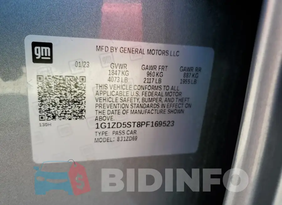 1G1ZD5ST8PF169523 Photo# 13
