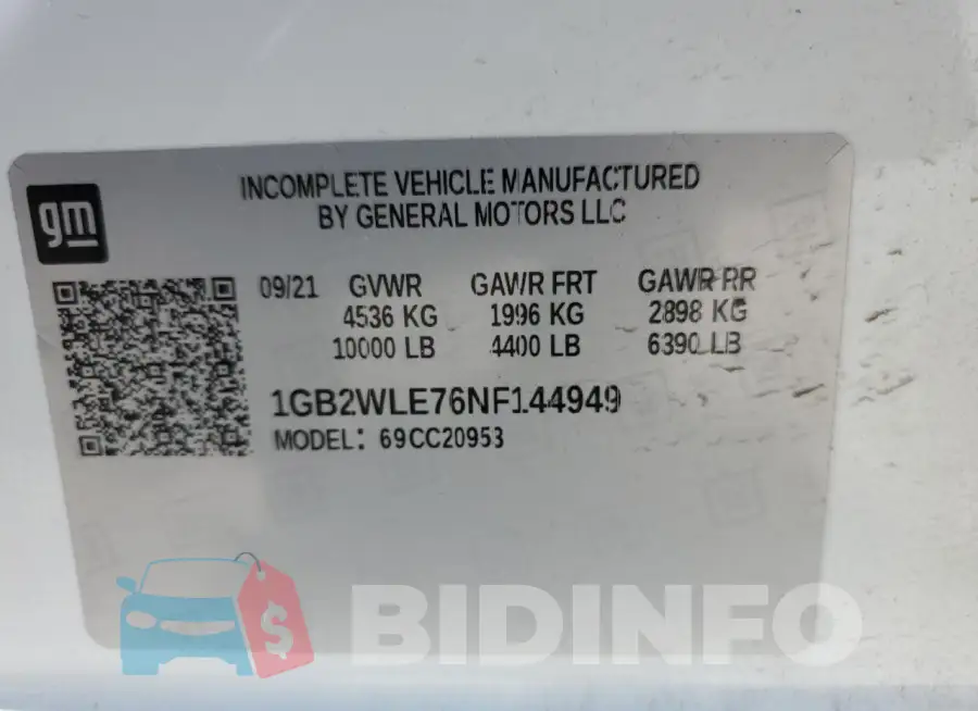 1GB2WLE76NF144949 Photo# 13