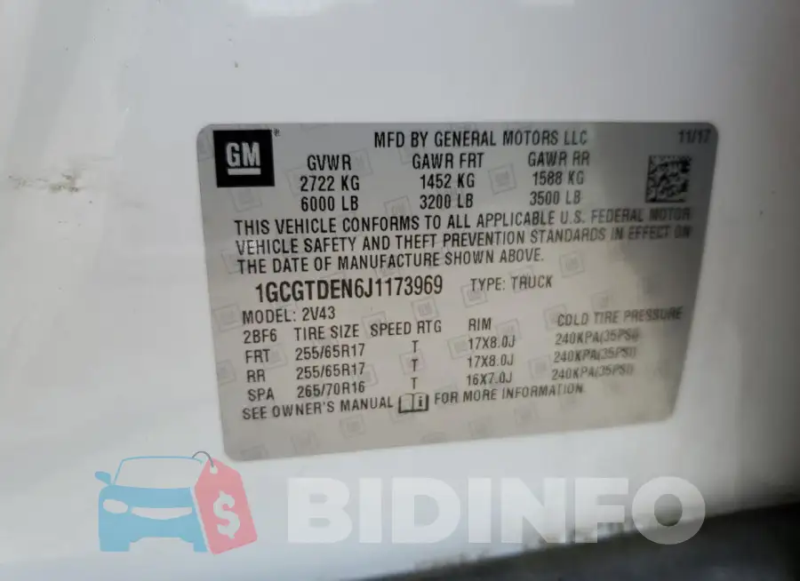 1GCGTDEN6J1173969 Photo# 12
