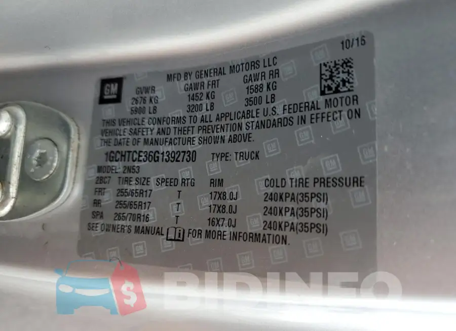 1GCHTCE36G1392730 Photo# 12