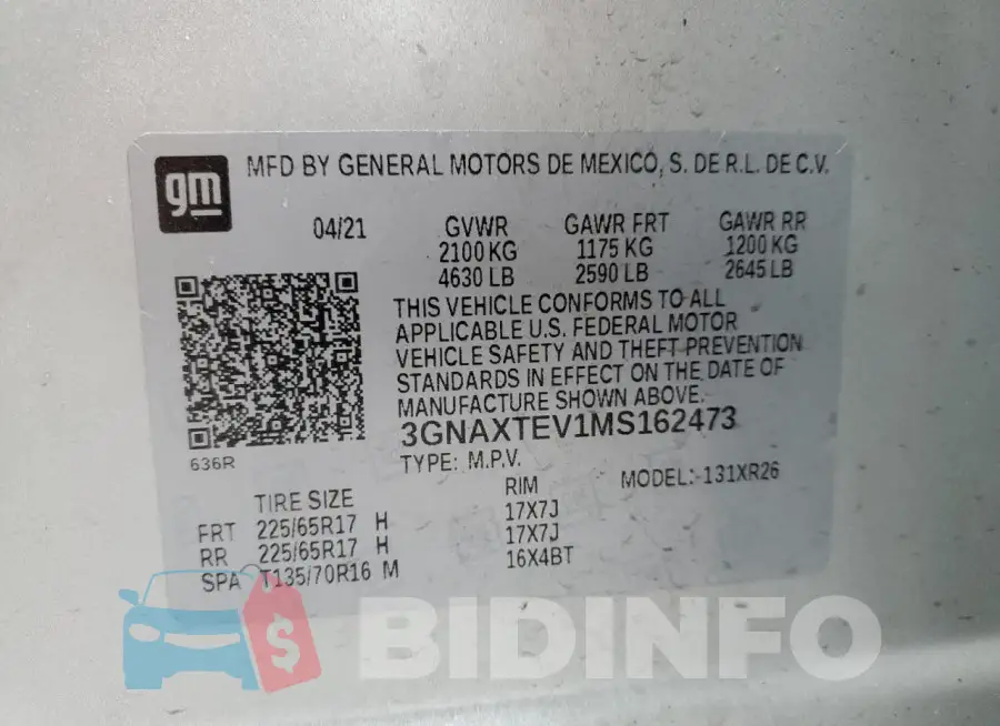3GNAXTEV1MS162473 Photo# 13