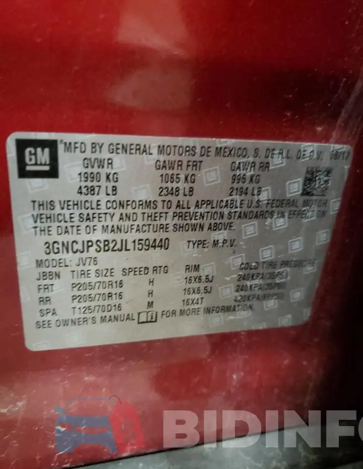 3GNCJPSB2JL159440 Photo# 13