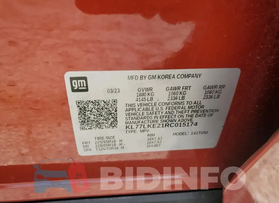 KL77LKE21RC015174 Photo# 13