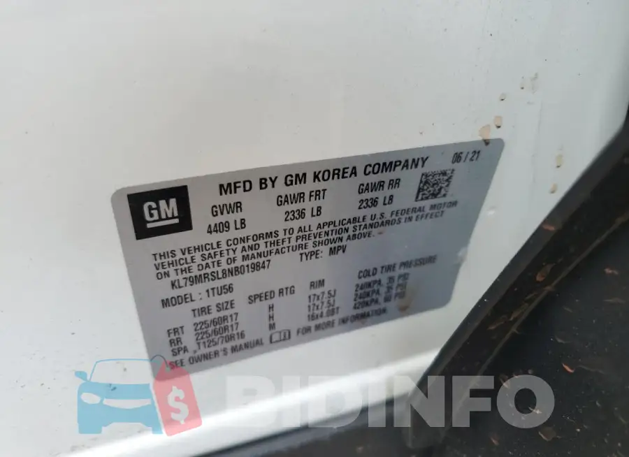 KL79MRSL8NB019847 Photo# 13