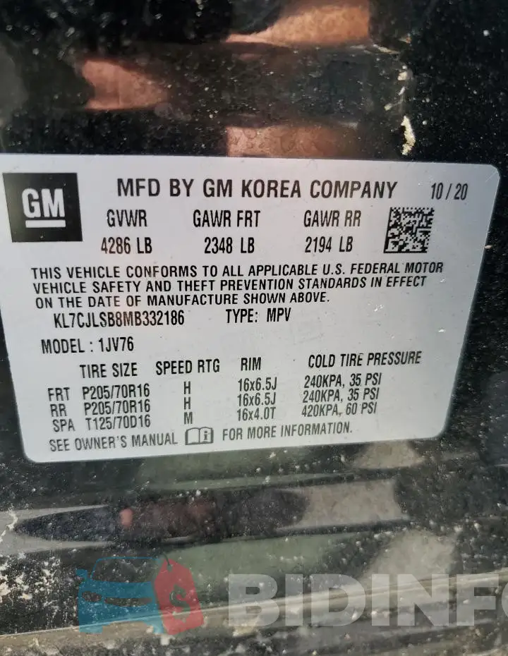 KL7CJLSB8MB332186 Photo# 12