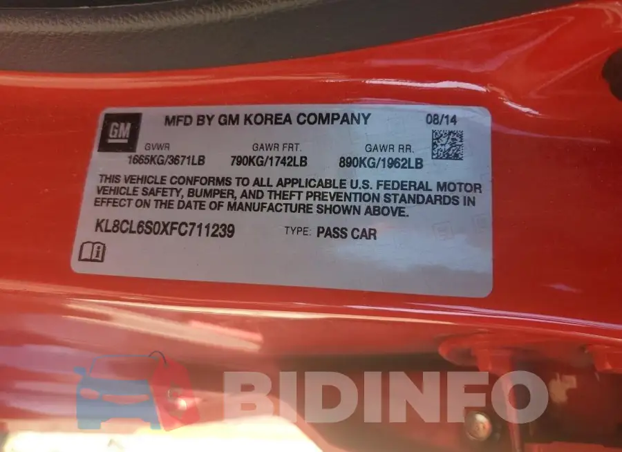 KL8CL6S0XFC711239 Photo# 12