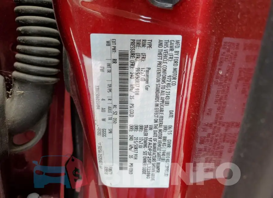1FADP3F25FL323593 Photo# 12