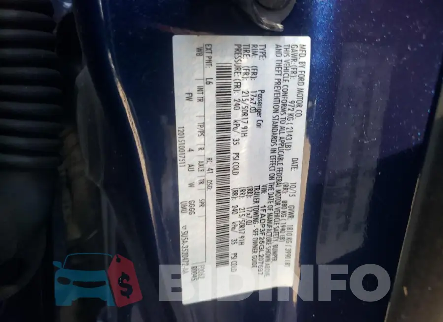 1FADP3F25GL207697 Photo# 12