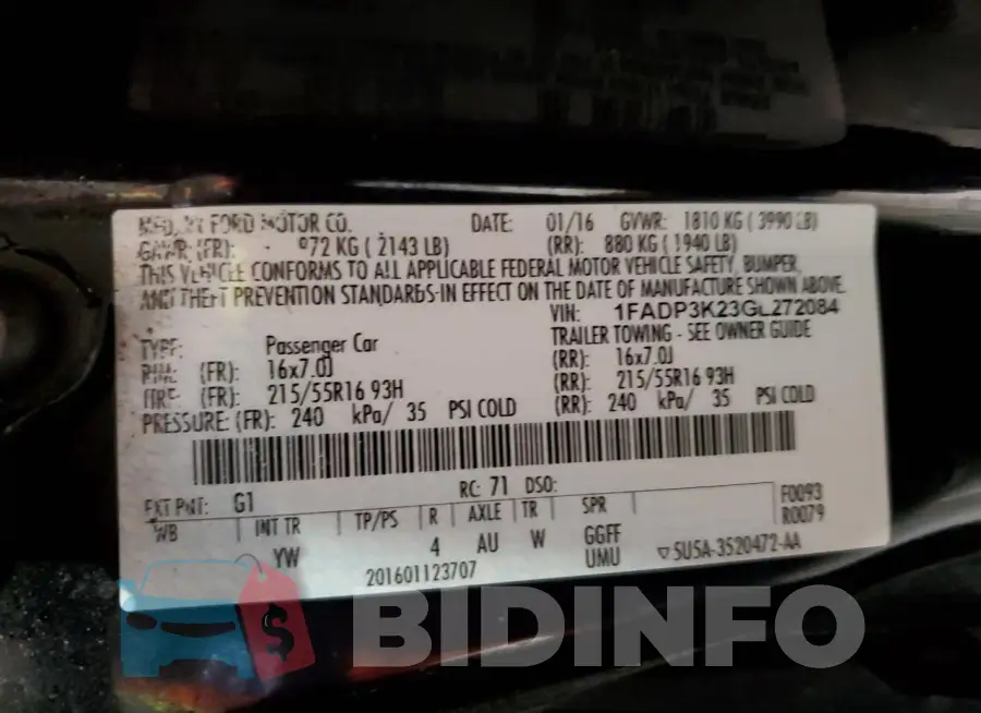 1FADP3K23GL272084 Photo# 12