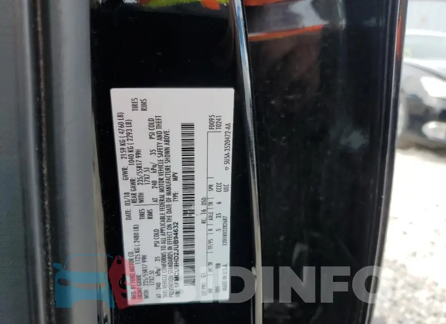 1FMCU9HD2JUB94632 Photo# 12