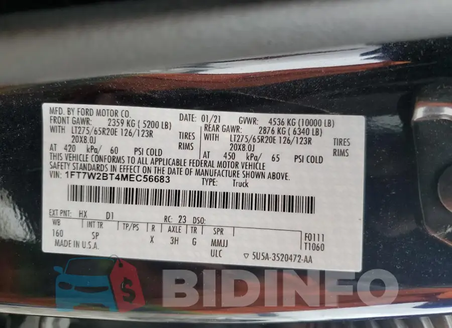 1FT7W2BT4MEC56683 Photo# 12