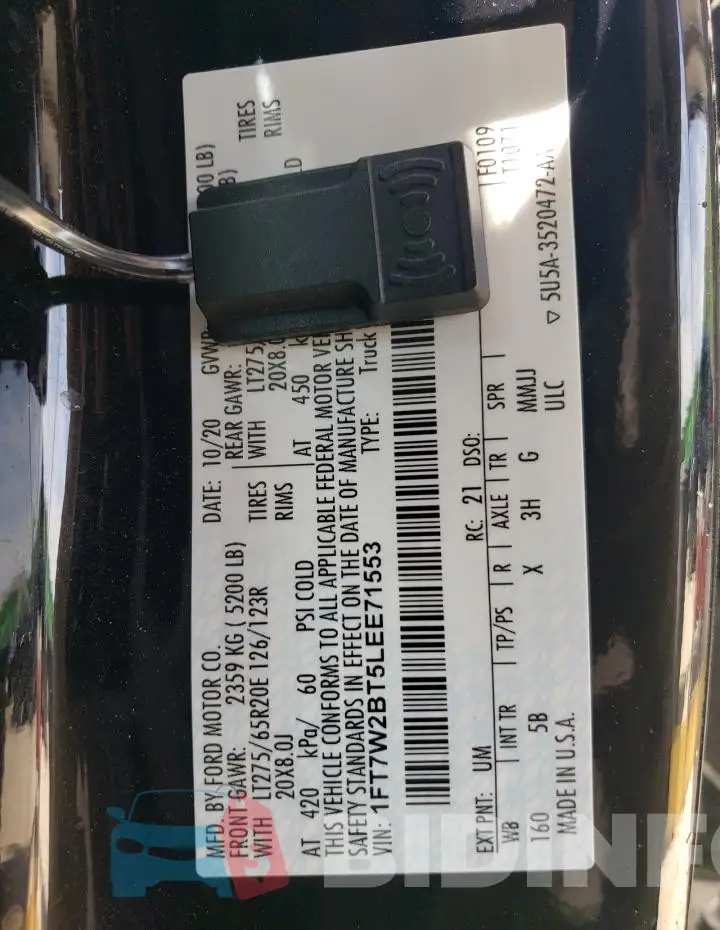 1FT7W2BT5LEE71553 Photo# 12