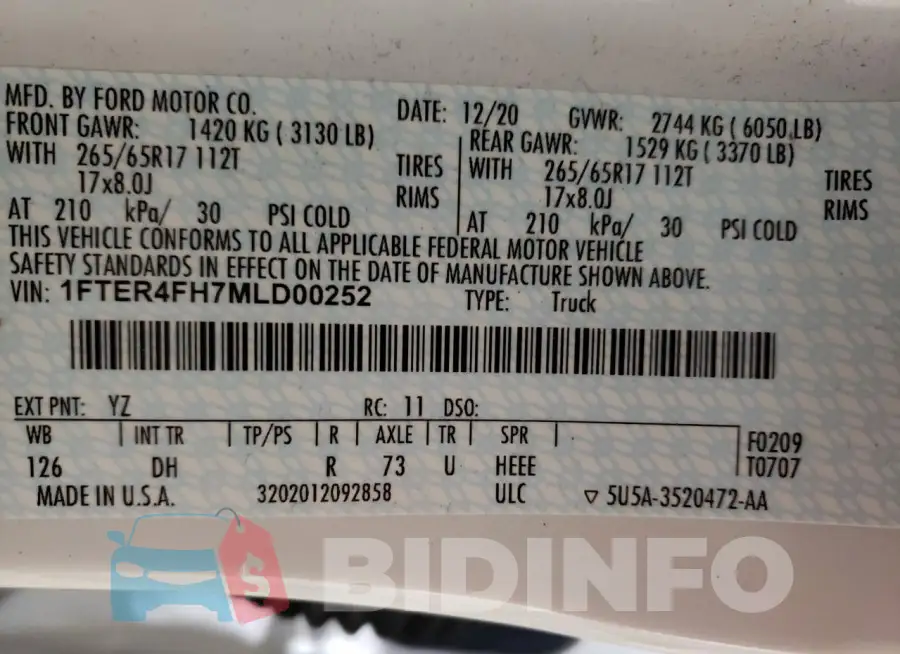 1FTER4FH7MLD00252 Photo# 12