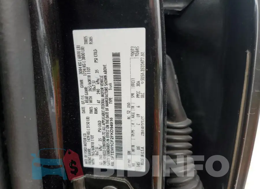 1FTEW1CF2FKD94916 Photo# 13