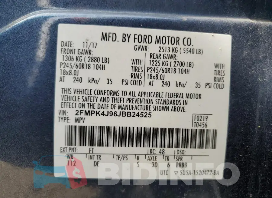 2FMPK4J96JBB24525 Photo# 13