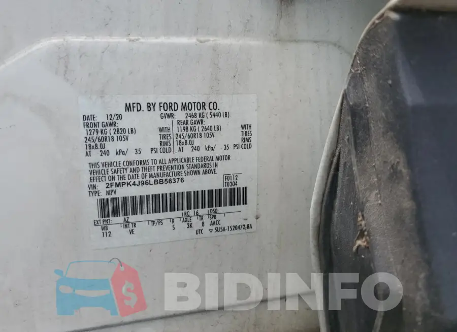 2FMPK4J96LBB56376 Photo# 12