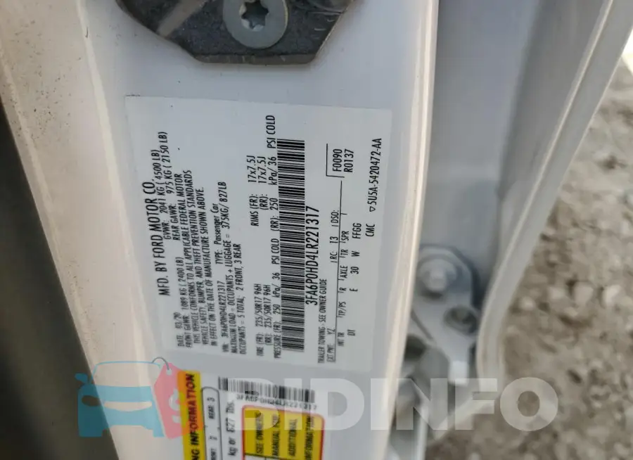 3FA6P0HD4LR221317 Photo# 12