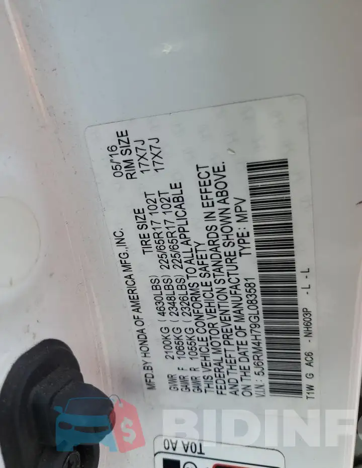 5J6RM4H79GL083581 Photo# 13
