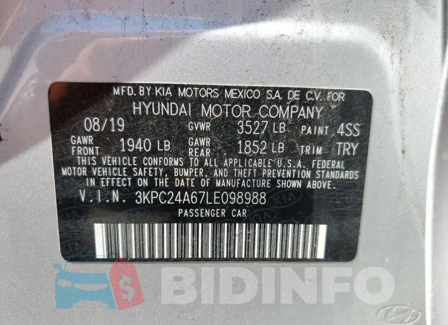 3KPC24A67LE098988 Photo# 13