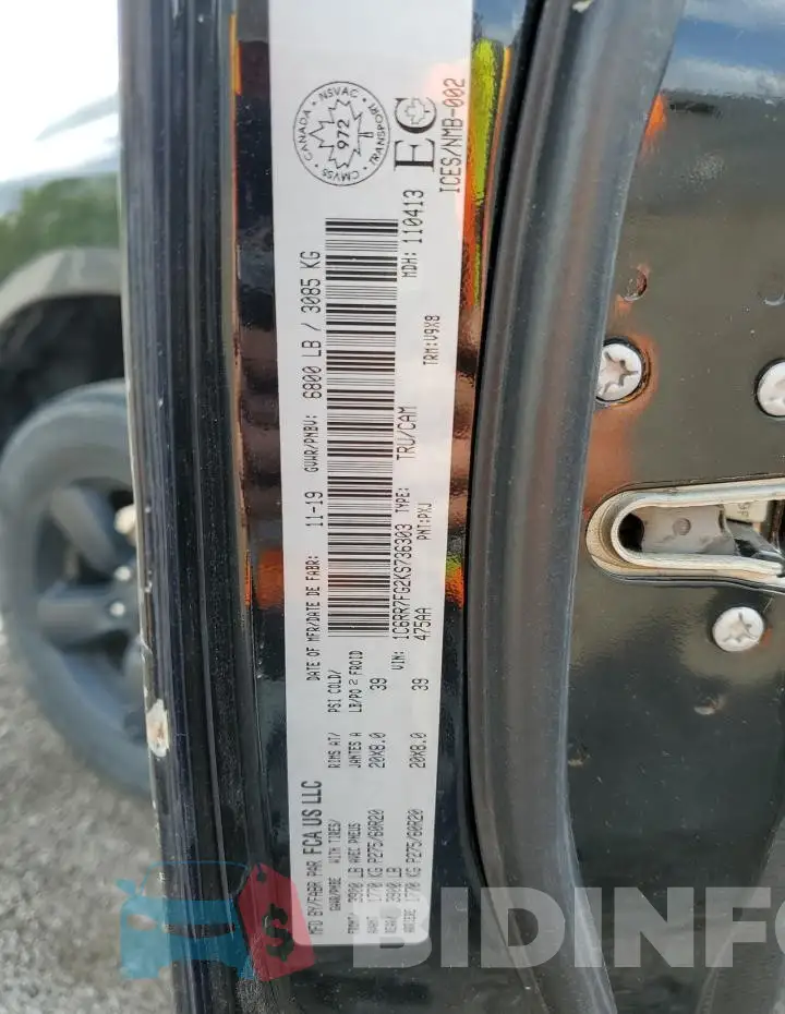 1C6RR7FG2KS736303 Photo# 12