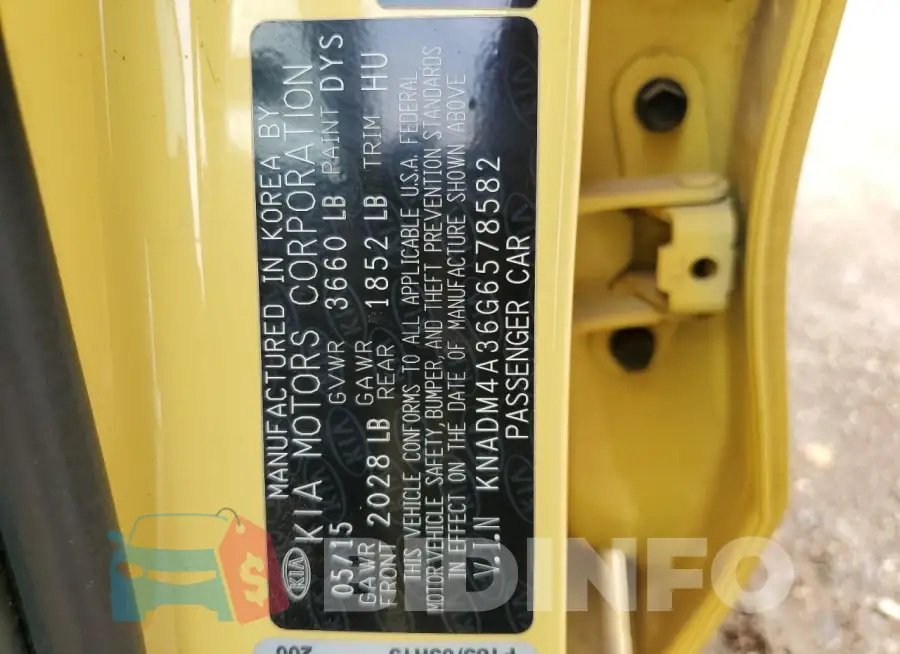 KNADM4A36G6578582 Photo# 12