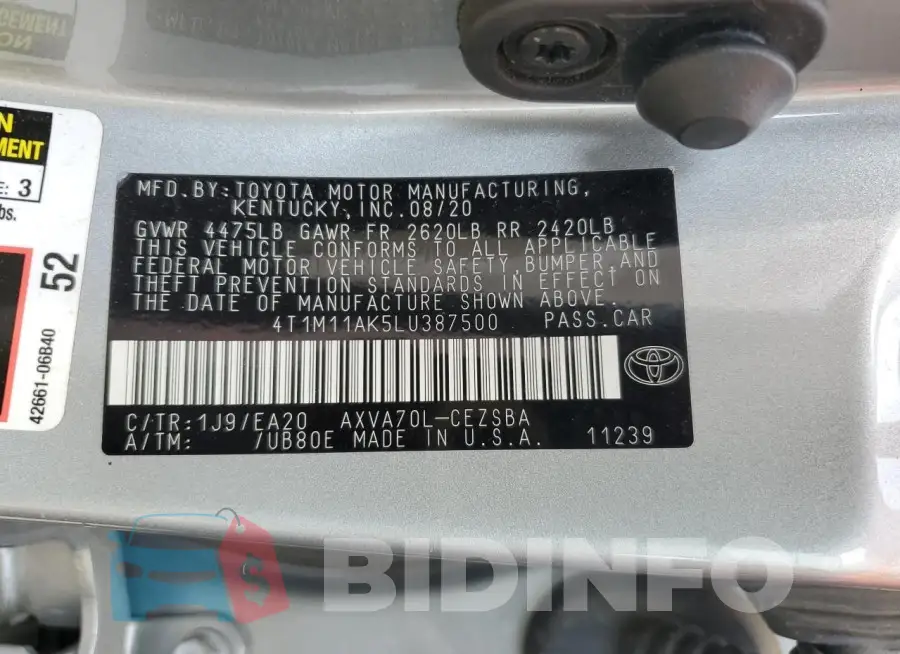 4T1M11AK5LU387500 Photo# 12
