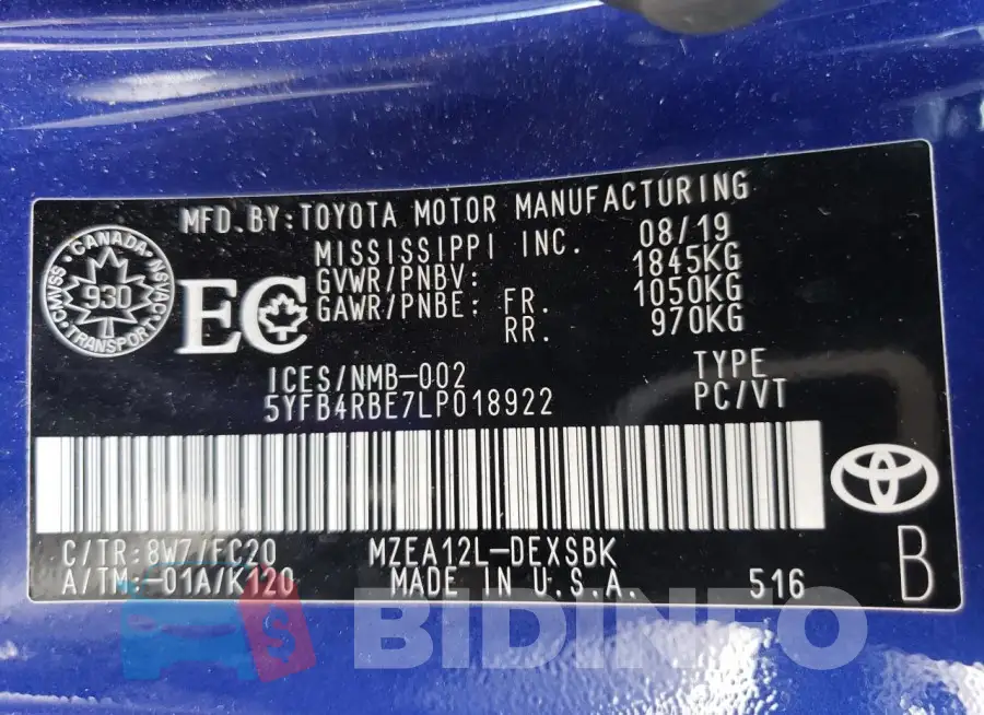 5YFB4RBE7LP018922 Photo# 13