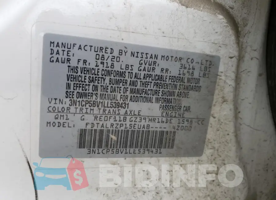 3N1CP5BV1LL539431 Photo# 13