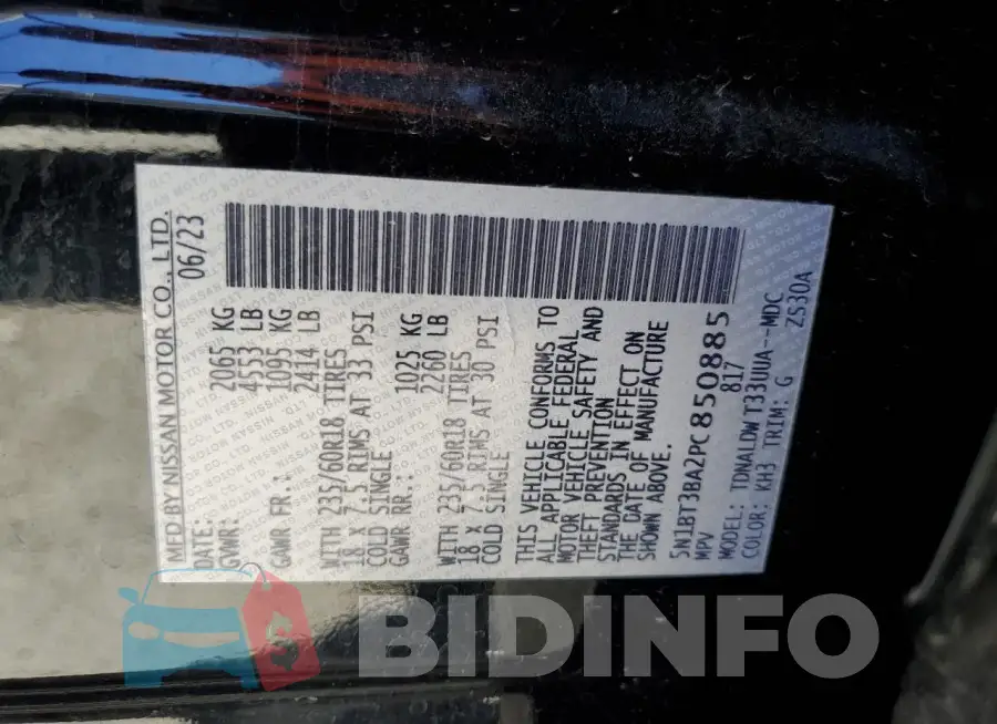 5N1BT3BA2PC850885 Photo# 14