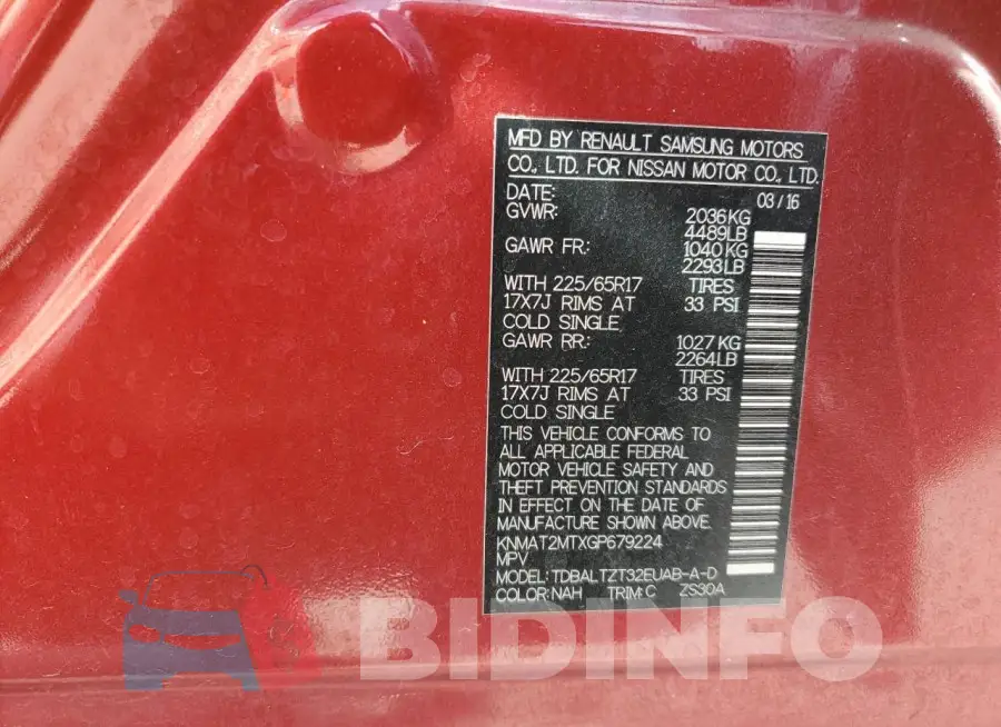 KNMAT2MTXGP679224 Photo# 12