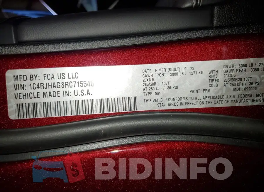 1C4RJHAG8RC715540 Photo# 13