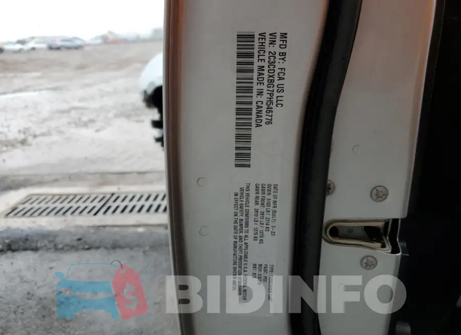 2C3CDXBG7PH546776 Photo# 12