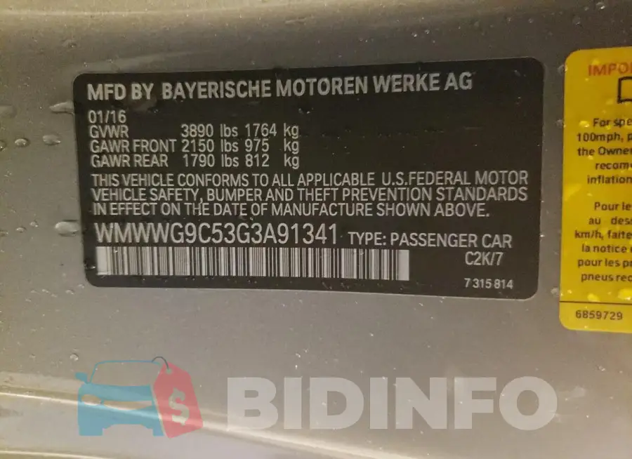 WMWWG9C53G3A91341 Photo# 12