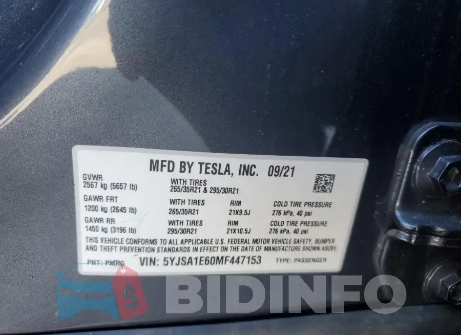 5YJSA1E60MF447153 Photo# 13